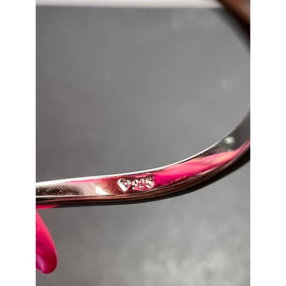 CZ bypass sterling silver bubble cocktail ring size 10 - Picture 6 of 8